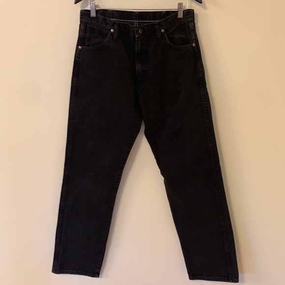 WRANGLERS- Vintage Men’s black wash denim -size 34x34 - Picture 4 of 9